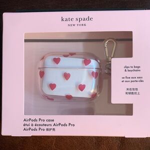 Kate Spade White and Red Heart AirPods Pro 2 Case